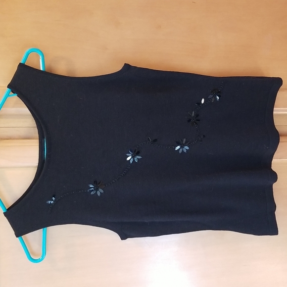 Gorgeous black sweater set with beading Small - Picture 5 of 6